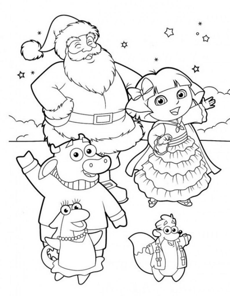Awesome Cartoon Santa Claus Coloring Pages Design Printable 794x1024 Awesome Cartoon Santa Claus Coloring Pages Design Printable