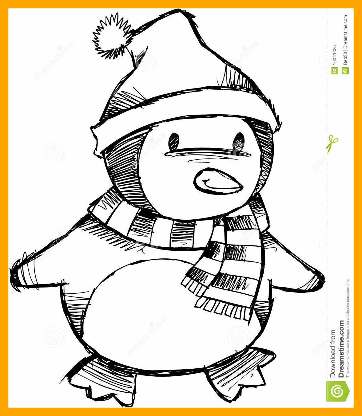 Christmas Penguin Coloring Pages