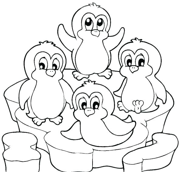 600x569 Free Penguin Coloring Pages Free Penguin Coloring Pages Penguins