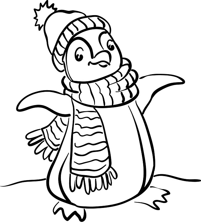 650x725 Penguin Coloring Pages