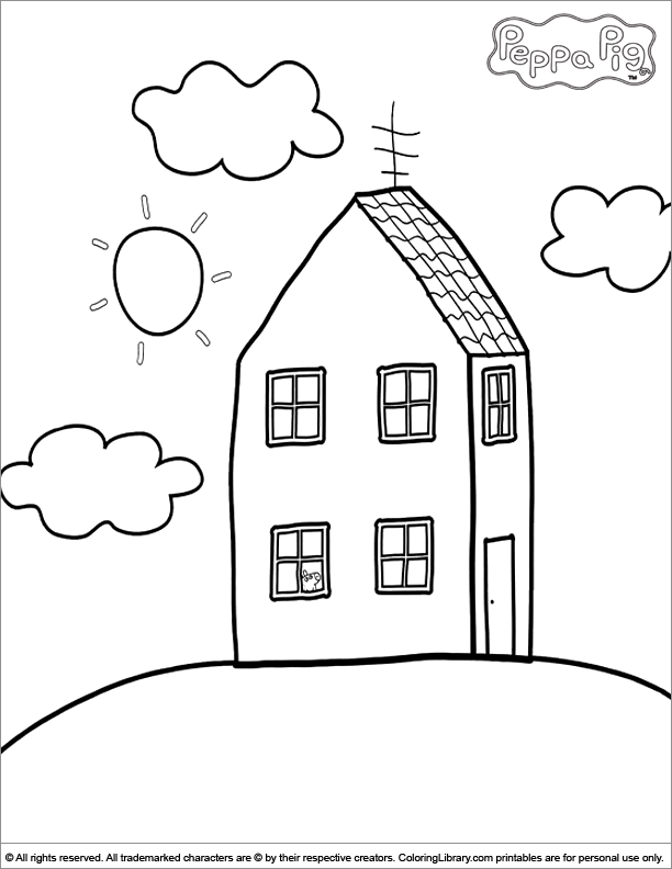 Homes Peppa Pig Christmas Coloring Pages 612x792 Homes Peppa Pig Christmas Coloring Pages
