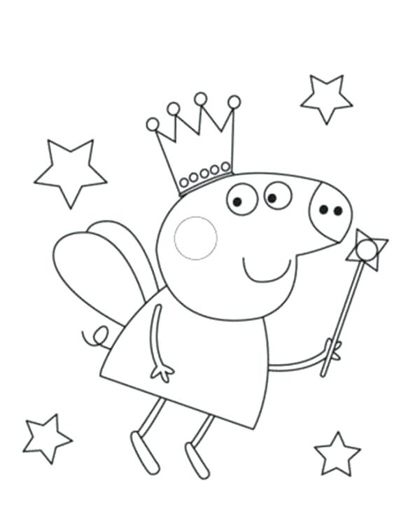 Peppa Pig Coloring Page Fairy Pig Coloring In Pages Pig Colouring 580x757 Peppa Pig Coloring Page Fairy Pig Coloring In Pages Pig Colouring