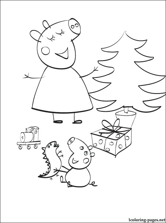 Christmas Pig Coloring Pages at GetColorings.com | Free printable ...