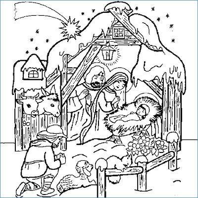 Christmas Birth Of Jesus Coloring Pages 400x400 Christmas Birth Of Jesus Coloring Pages