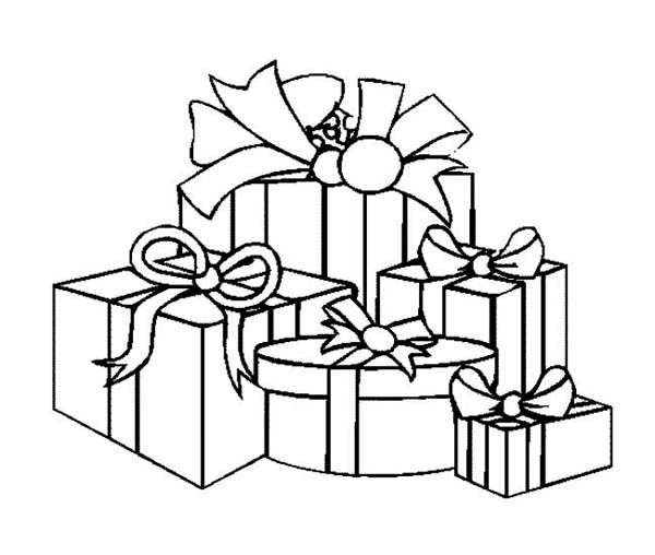 600x508 Christmas Coloring Pages Presents Exciting Christmas Presents