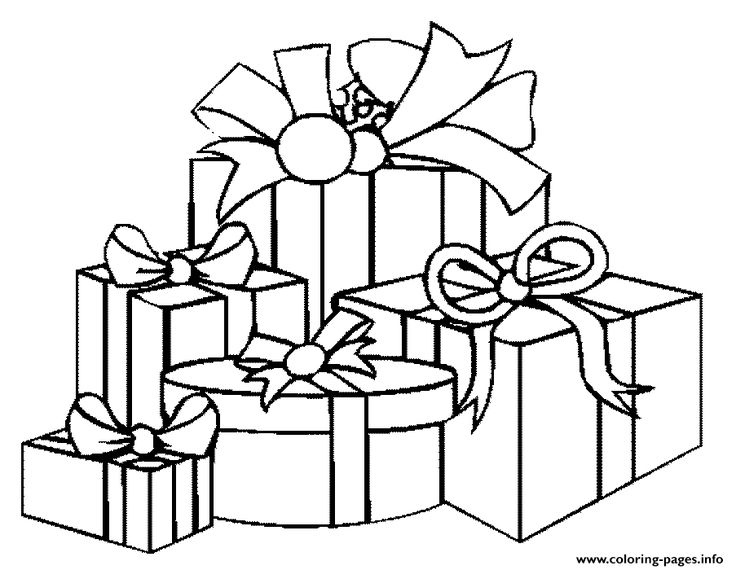 Christmas Present Coloring Pages For Kids