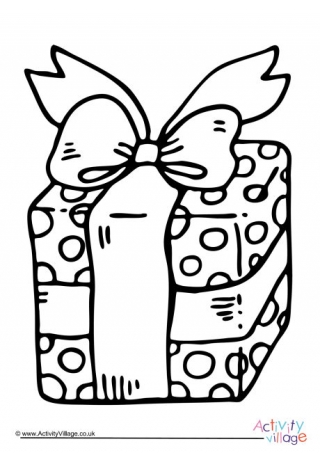 Christmas Present Colouring Pages 320x453 Christmas Present Colouring Pages
