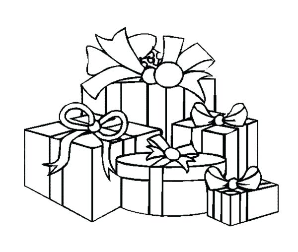 Christmas Tree Presents Coloring Page Innovative Present Pages 600x508 Christmas Tree Presents Coloring Page Innovative Present Pages