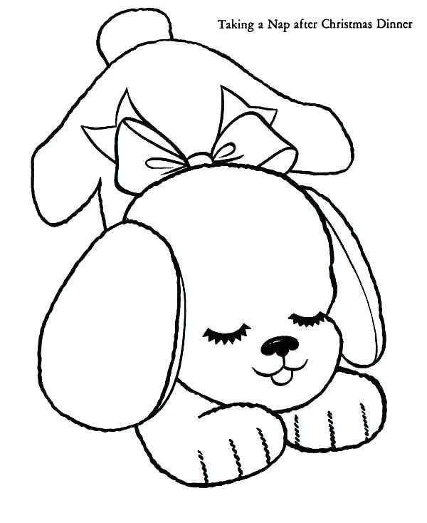 600x734 Christmas Puppy Coloring Pages Free Christmas Puppy Coloring Pages