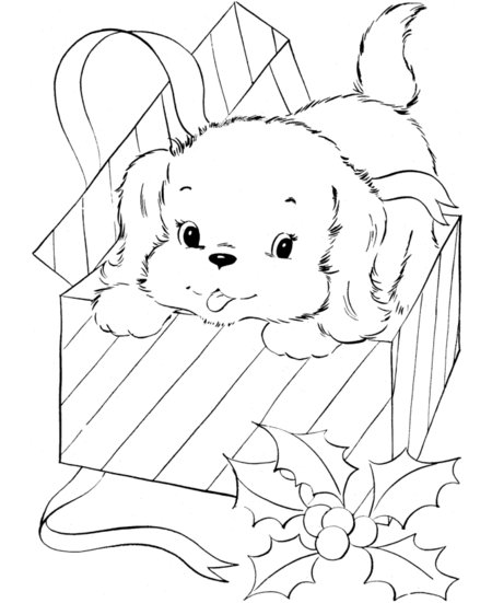 450x551 Christmas Puppies Coloring Pages For Kids Gtgt Disney Coloring Pages