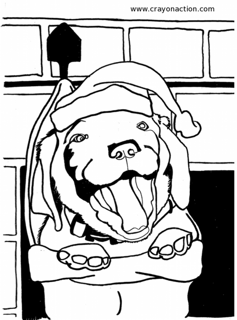 761x1024 Christmas Puppy Coloring Page Crayon Action Coloring Pages