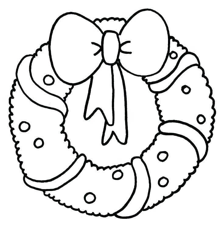 736x740 Christmas Wreath Coloring Pages Wreath Coloring Page Wreath