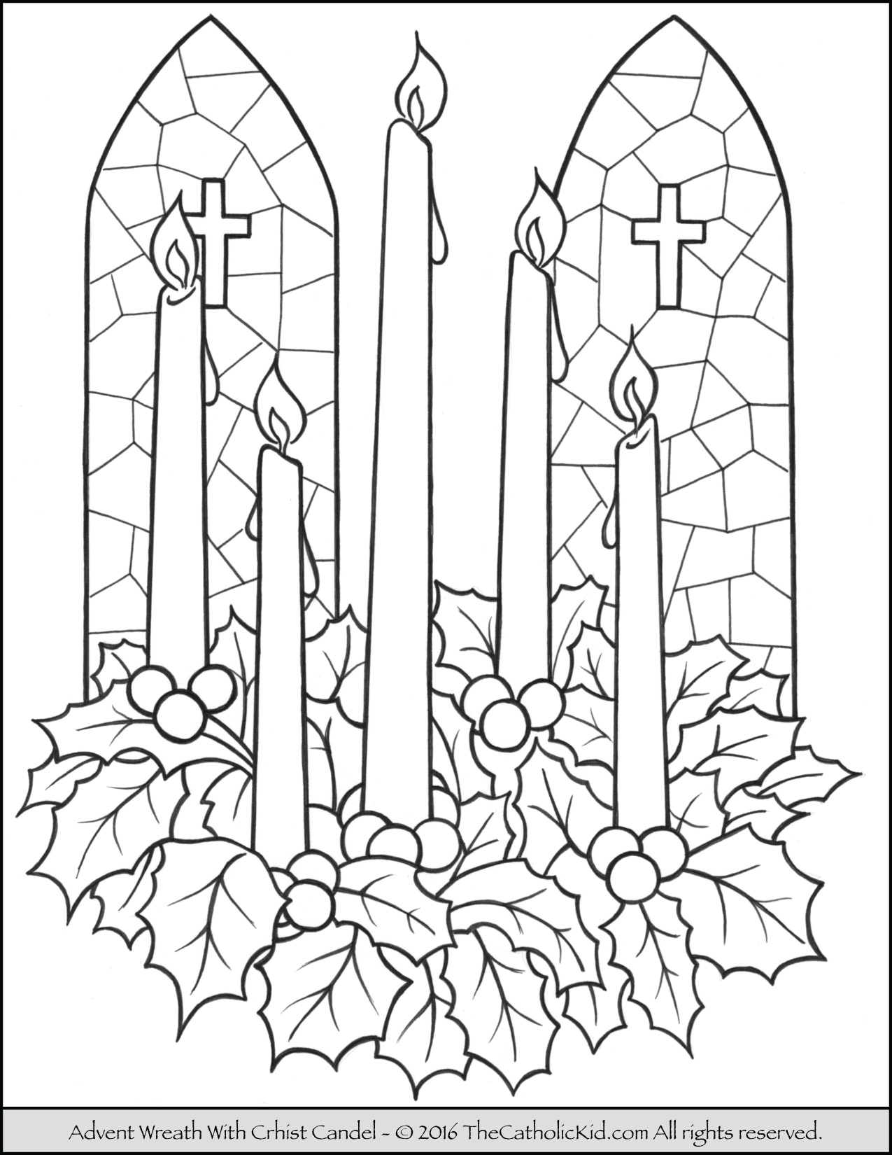 1275x1650 Fundamentals Wreath Coloring Page Advent Christ Candle Christmas