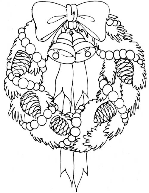 500x646 Kids' Korner Free Coloring Pages Christmas Wreath