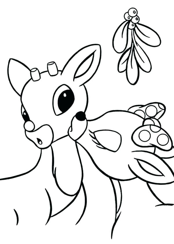 Christmas Reindeer Coloring Pages Reindeer Merry Coloring Page 600x840 Christmas Reindeer Coloring Pages Reindeer Merry Coloring Page