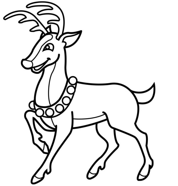 Christmas Reindeer Coloring Pages 3 Nice Coloring Pages For Kids 624x650 Christmas Reindeer Coloring Pages 3 Nice Coloring Pages For Kids