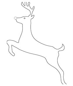 250x294 Free Pdf 13 Christmas Reindeer Coloring Pages [Face, Antlers, Cute]