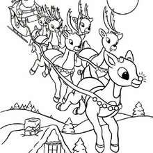 Rudolph The Red Nosed Reindeer Coloring Pages 220x220 Rudolph The Red Nosed Reindeer Coloring Pages
