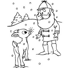 Christmas Rudolph Coloring Pages