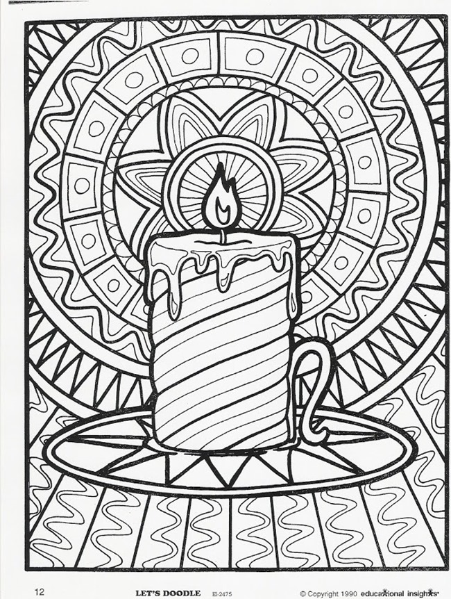 650x862 Christmas Coloring Pages For Adults