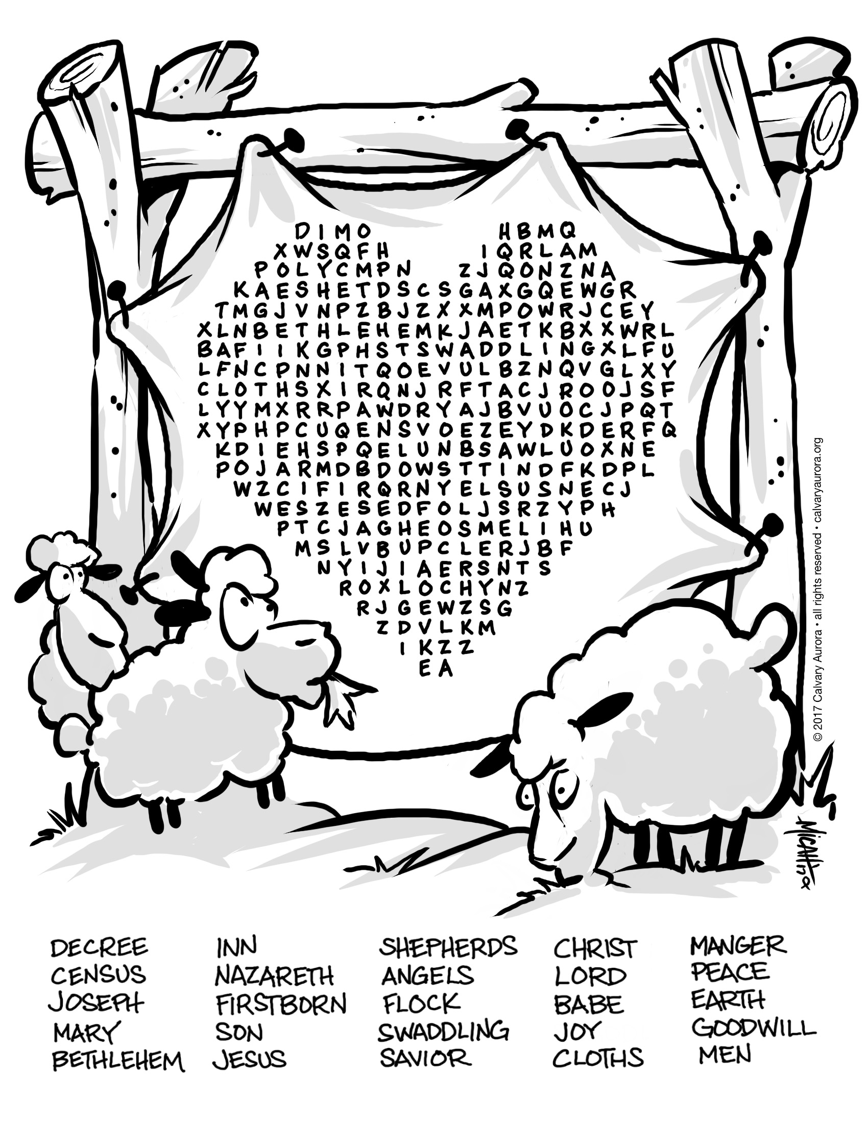 Kid's Christmas Coloring Pages! Calvary Aurora 1700x2200 Kid's Christmas Coloring Pages! Calvary Aurora