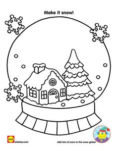 236x305 Snow Globe Coloring Page
