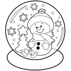 Christmas Snow Globe Coloring Pages at GetColorings.com | Free ...