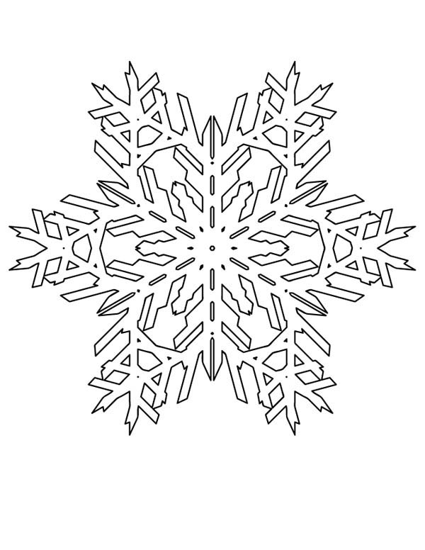 600x776 Christmas Snowflakes Coloring Pages