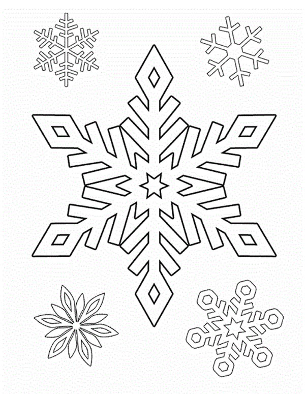 600x775 Drawing Snowflakes Coloring Page