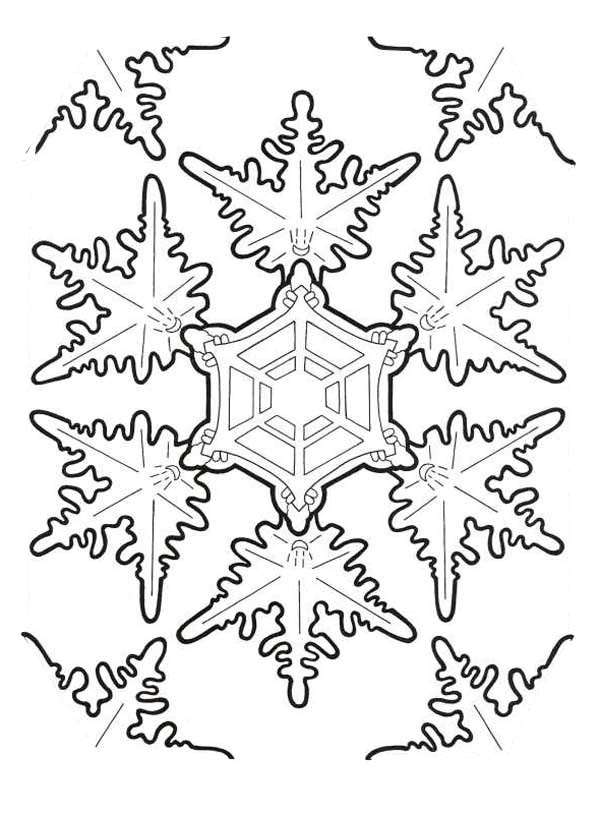 600x814 Amazing Christmas Snowflakes Coloring Page Color Luna