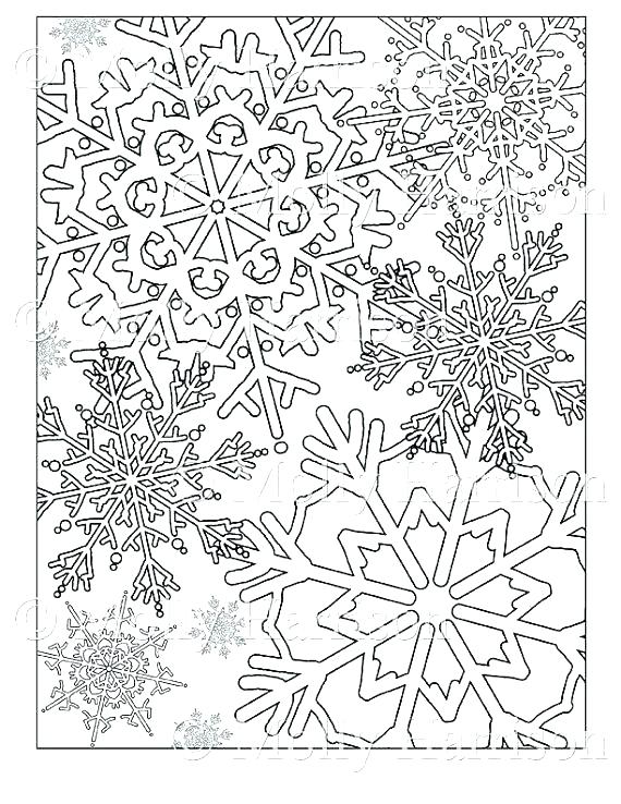570x738 Snowflakes To Color