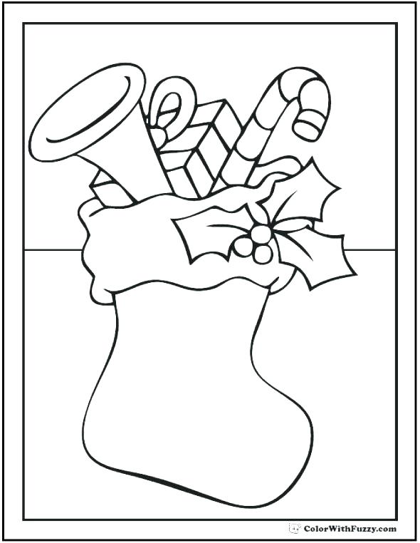 590x762 Christmas Stockings Coloring Pages Stocking Coloring Pages