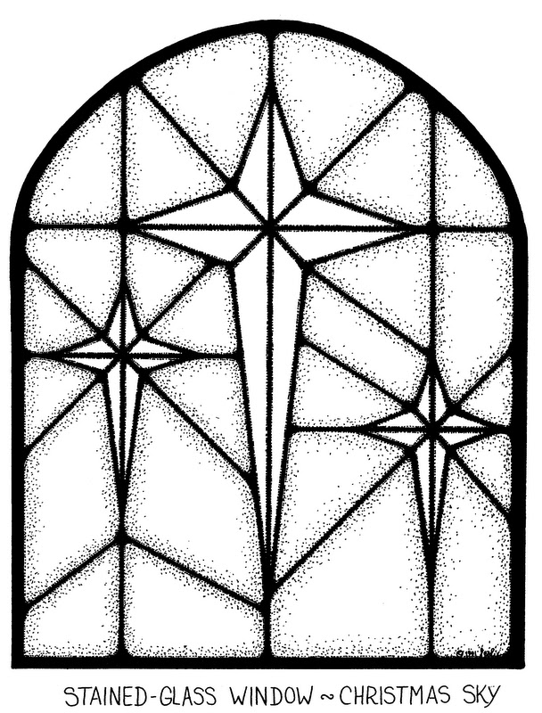 608x800 Stained Glass Coloring Pages