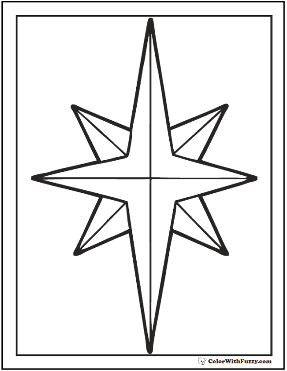 Christmas Star Coloring Page