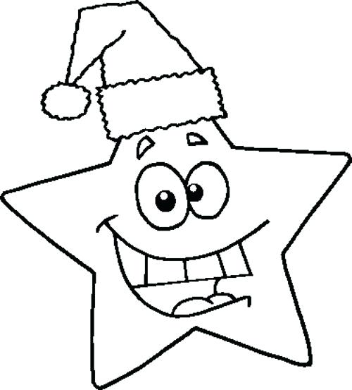 500x553 Christmas Star Coloring Page Smile Star Coloring Page Free