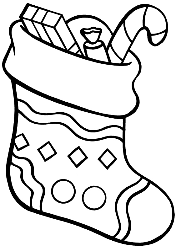 563x800 Christmas Stocking Coloring Pages