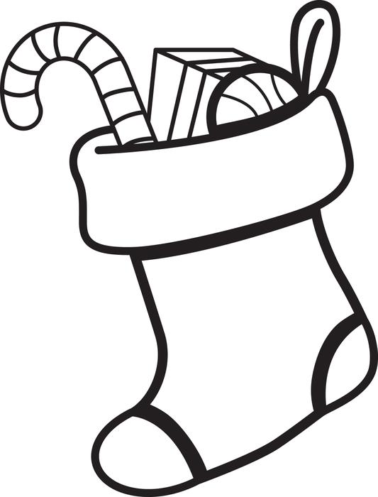 533x700 Christmas Stocking Coloring Page Free Printable Christmas Stocking