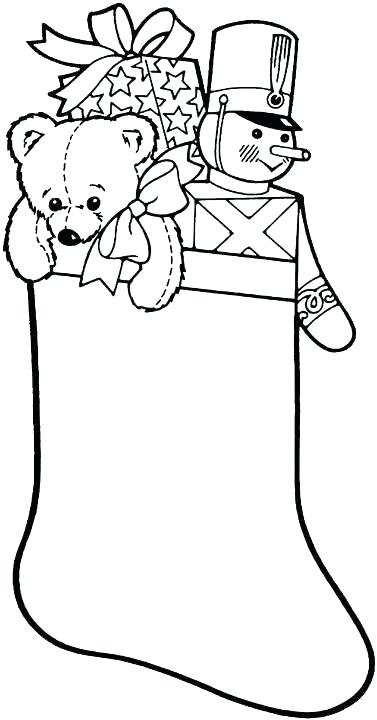 377x720 Christmas Stocking Coloring Pages Pattern Stocking Coloring Pages