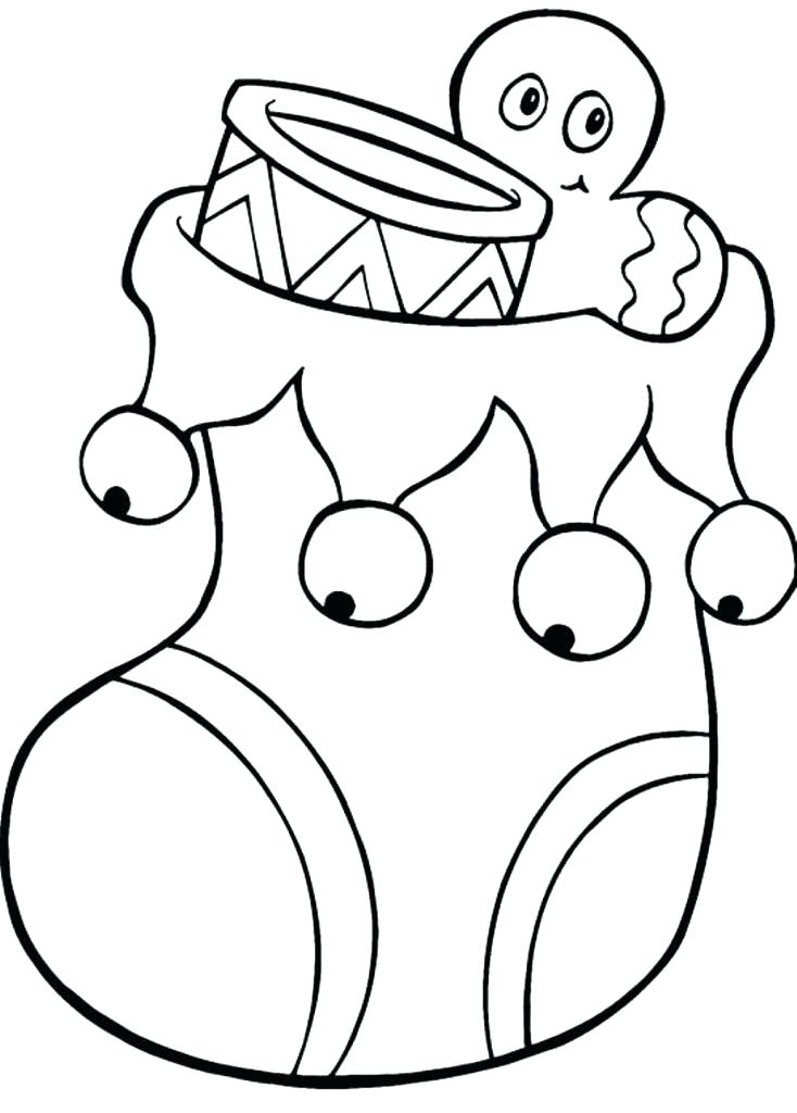 734x1024 Printable Christmas Stocking Coloring Pages Stockings Coloring