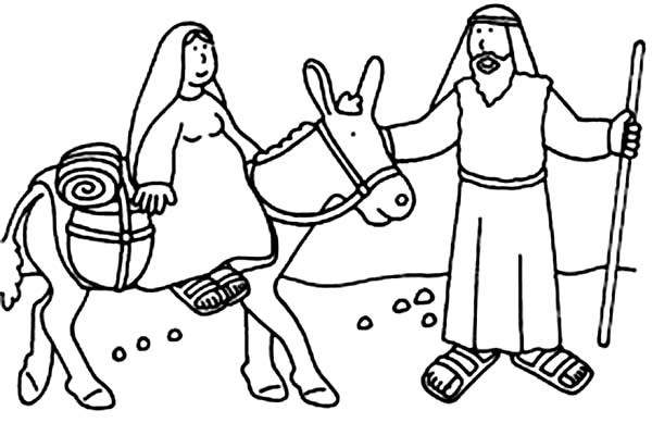 Joseph And Mary Bible Christmas Story Coloring Pages Best Place 600x389 Joseph And Mary Bible Christmas Story Coloring Pages Best Place