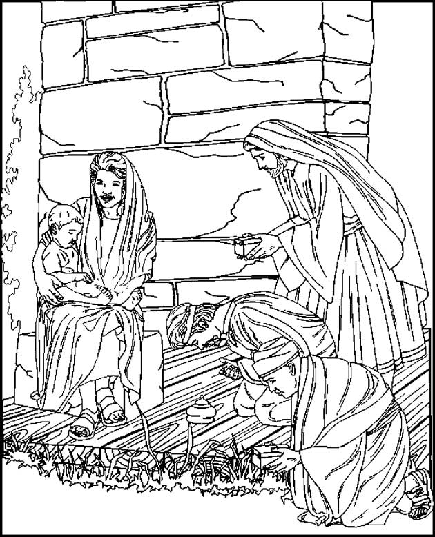 Kids N 31 Coloring Pages Of Bible Christmas Story 630x778 Kids N 31 Coloring Pages Of Bible Christmas Story