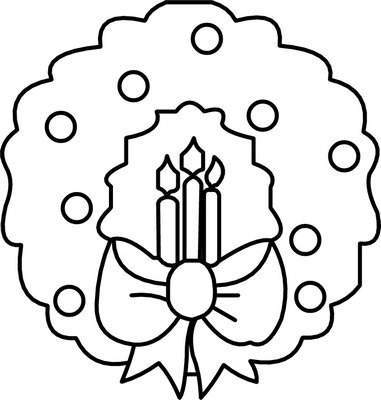 381x400 Christmas Decorations Coloring Pages Happy Holidays!