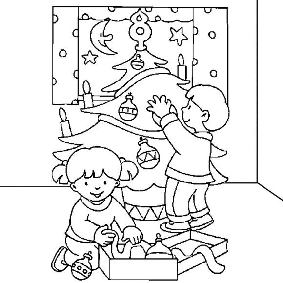580x580 Christmas Decorations Colouring Pages] Christmas Ornament Coloring