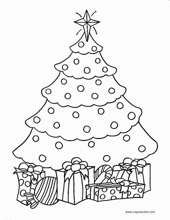 Christmas Tree Coloring Page 576x745 Christmas Tree Coloring Page