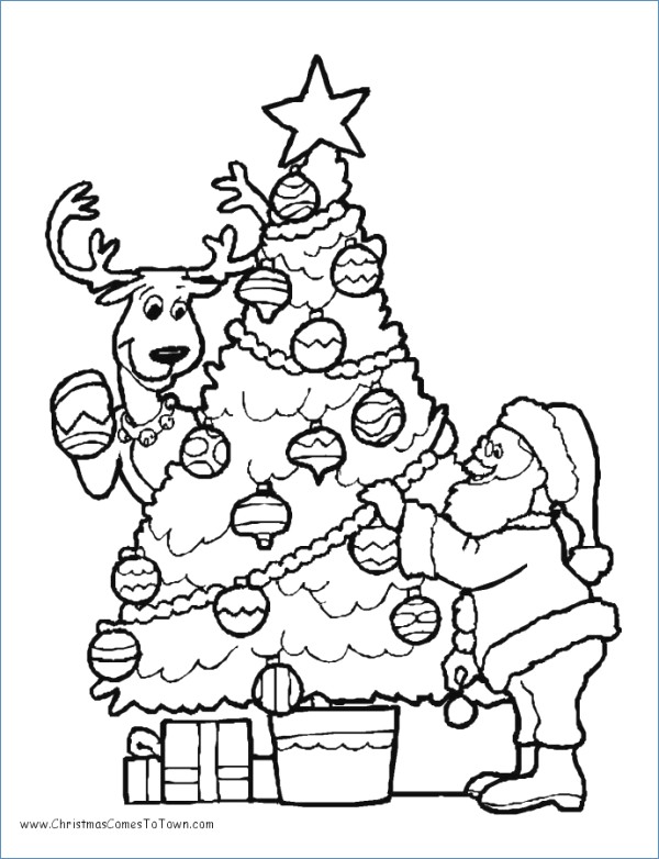 Santa Sleigh Ride Christmas Coloring Page 600x782 Santa Sleigh Ride Christmas Coloring Page