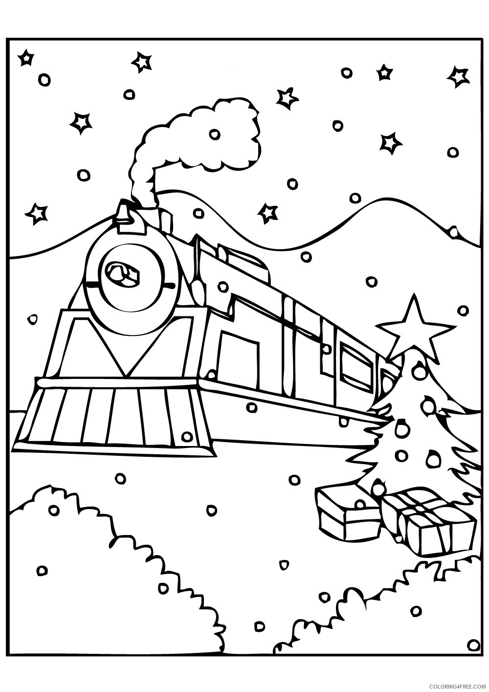 Cool Polar Express Train Coloring Pages Coloring4free 1000x1415 Cool Polar Express Train Coloring Pages Coloring4free