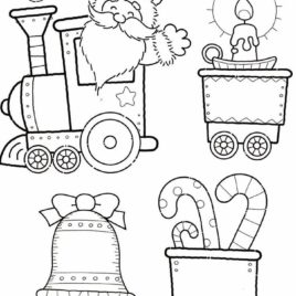 268x268 Holiday Train Coloring Page Archives