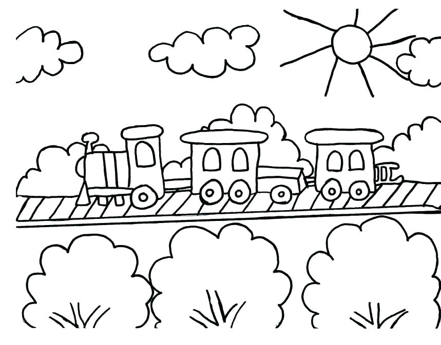 859x673 Train Coloring Pictures