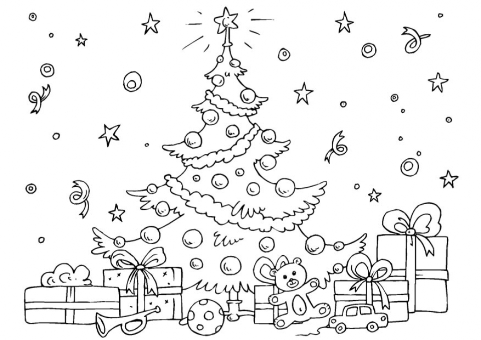 Free Christmas Tree Coloring Pages 20 Free Printable Christmas 960x680 Free Christmas Tree Coloring Pages 20 Free Printable Christmas