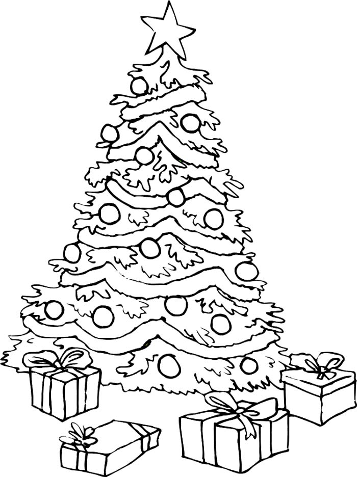 700x936 Christmas Tree Coloring Page